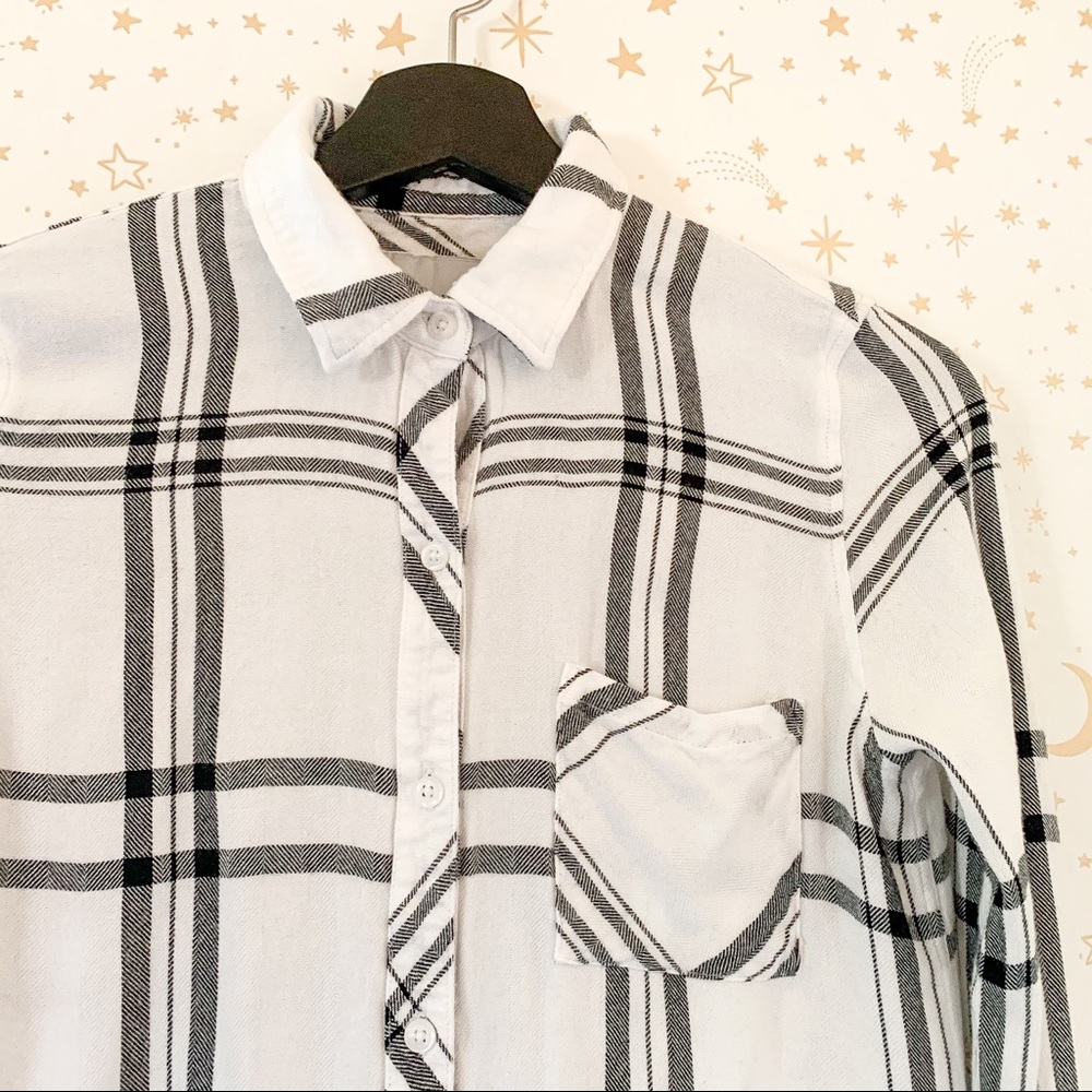 Rails Hunter White Jet Flannel Long Sleeve Shirt